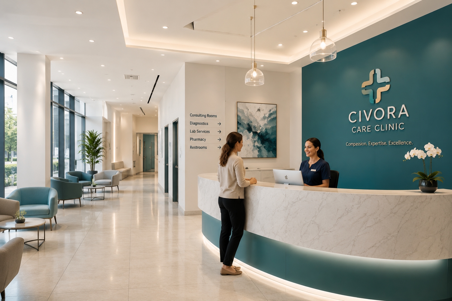Civora Care Clinic modern hospital environment